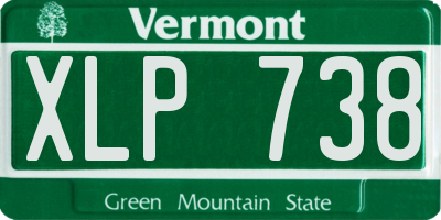 VT license plate XLP738