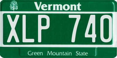 VT license plate XLP740