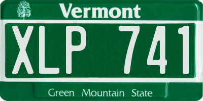 VT license plate XLP741