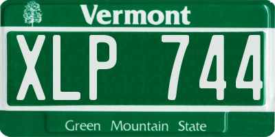 VT license plate XLP744