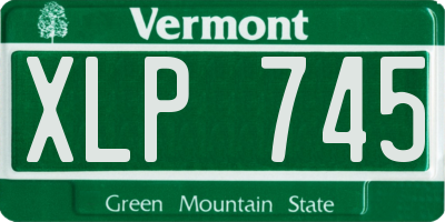 VT license plate XLP745