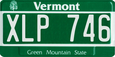 VT license plate XLP746