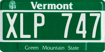 VT license plate XLP747