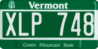 VT license plate XLP748
