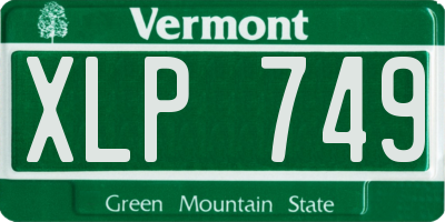 VT license plate XLP749