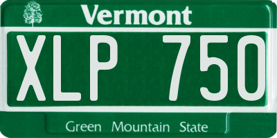 VT license plate XLP750