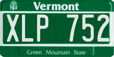 VT license plate XLP752