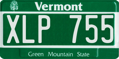 VT license plate XLP755