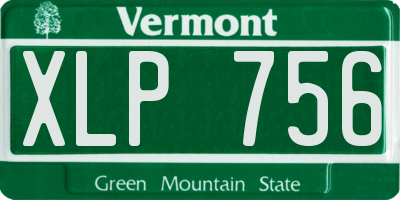VT license plate XLP756