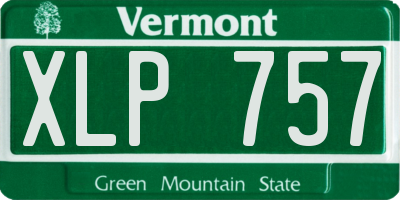 VT license plate XLP757