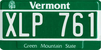VT license plate XLP761
