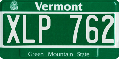 VT license plate XLP762