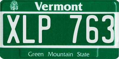 VT license plate XLP763
