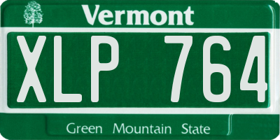 VT license plate XLP764