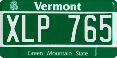 VT license plate XLP765