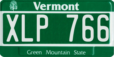 VT license plate XLP766