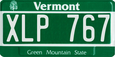 VT license plate XLP767