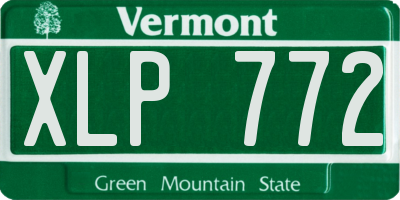 VT license plate XLP772