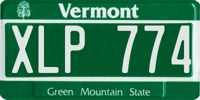 VT license plate XLP774