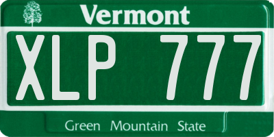 VT license plate XLP777