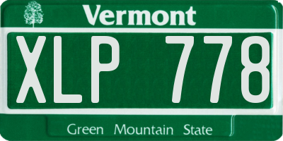 VT license plate XLP778
