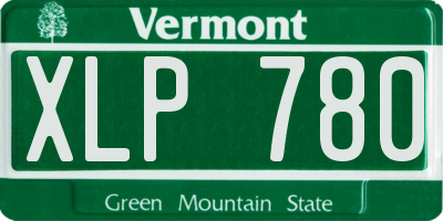 VT license plate XLP780