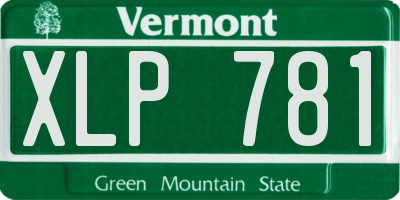 VT license plate XLP781