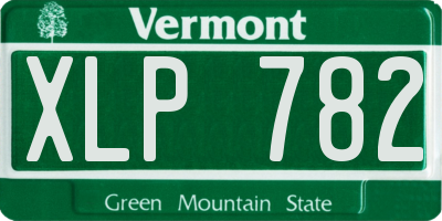 VT license plate XLP782