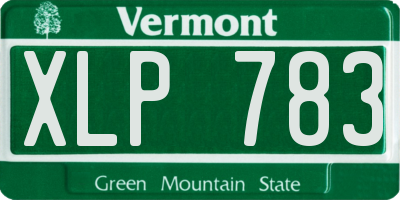 VT license plate XLP783