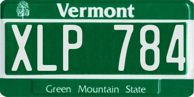 VT license plate XLP784