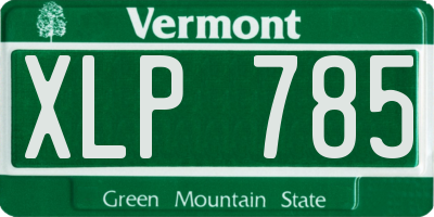 VT license plate XLP785
