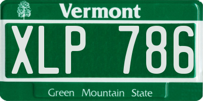 VT license plate XLP786