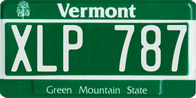 VT license plate XLP787