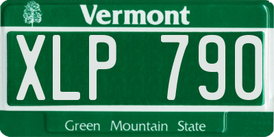VT license plate XLP790