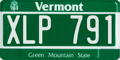 VT license plate XLP791