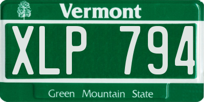 VT license plate XLP794