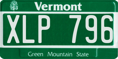 VT license plate XLP796