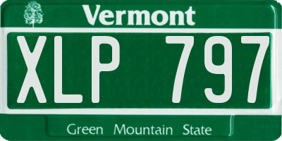 VT license plate XLP797