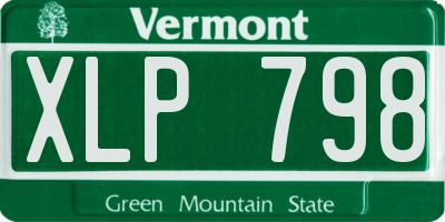 VT license plate XLP798