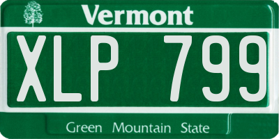 VT license plate XLP799