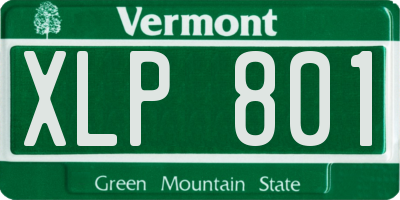 VT license plate XLP801