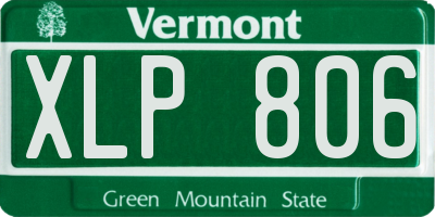 VT license plate XLP806