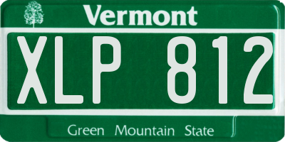 VT license plate XLP812