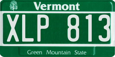VT license plate XLP813