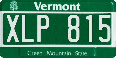 VT license plate XLP815