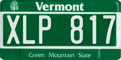 VT license plate XLP817