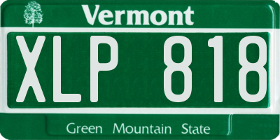 VT license plate XLP818