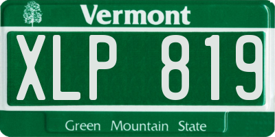 VT license plate XLP819
