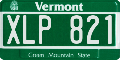 VT license plate XLP821
