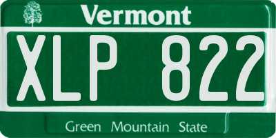 VT license plate XLP822